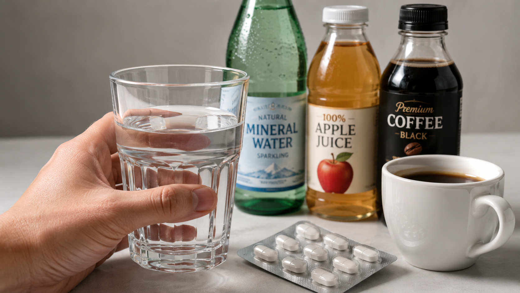 tap or filtered water may be safer than some mineral waters when swallowing coated pills